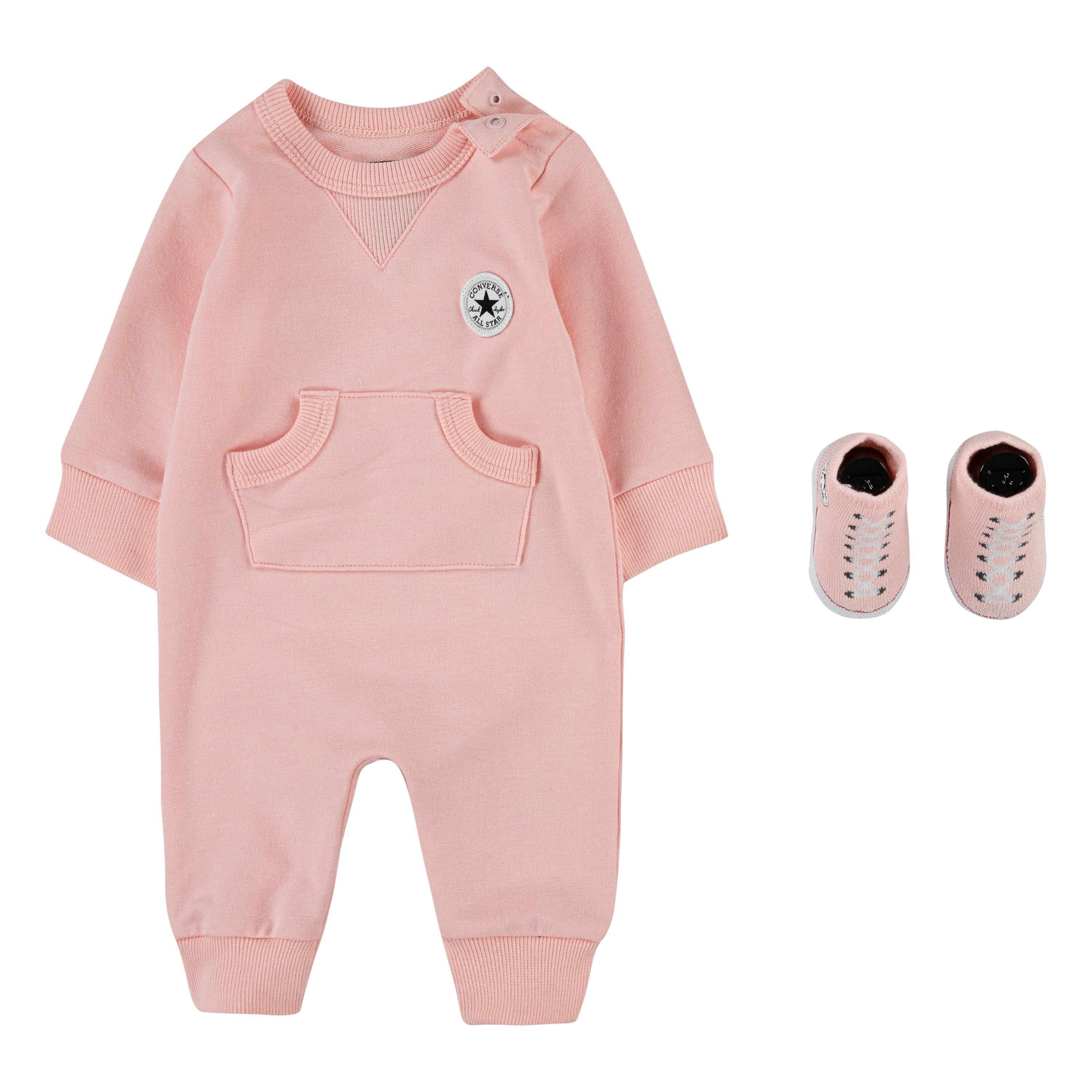 Converse Strampler LIL CHUCK COVERALL W/ SOCK BOOTIE S (Set, 2-tlg) 2-teiliges Set, mit passenden Babyschuhen im Converse-Stil