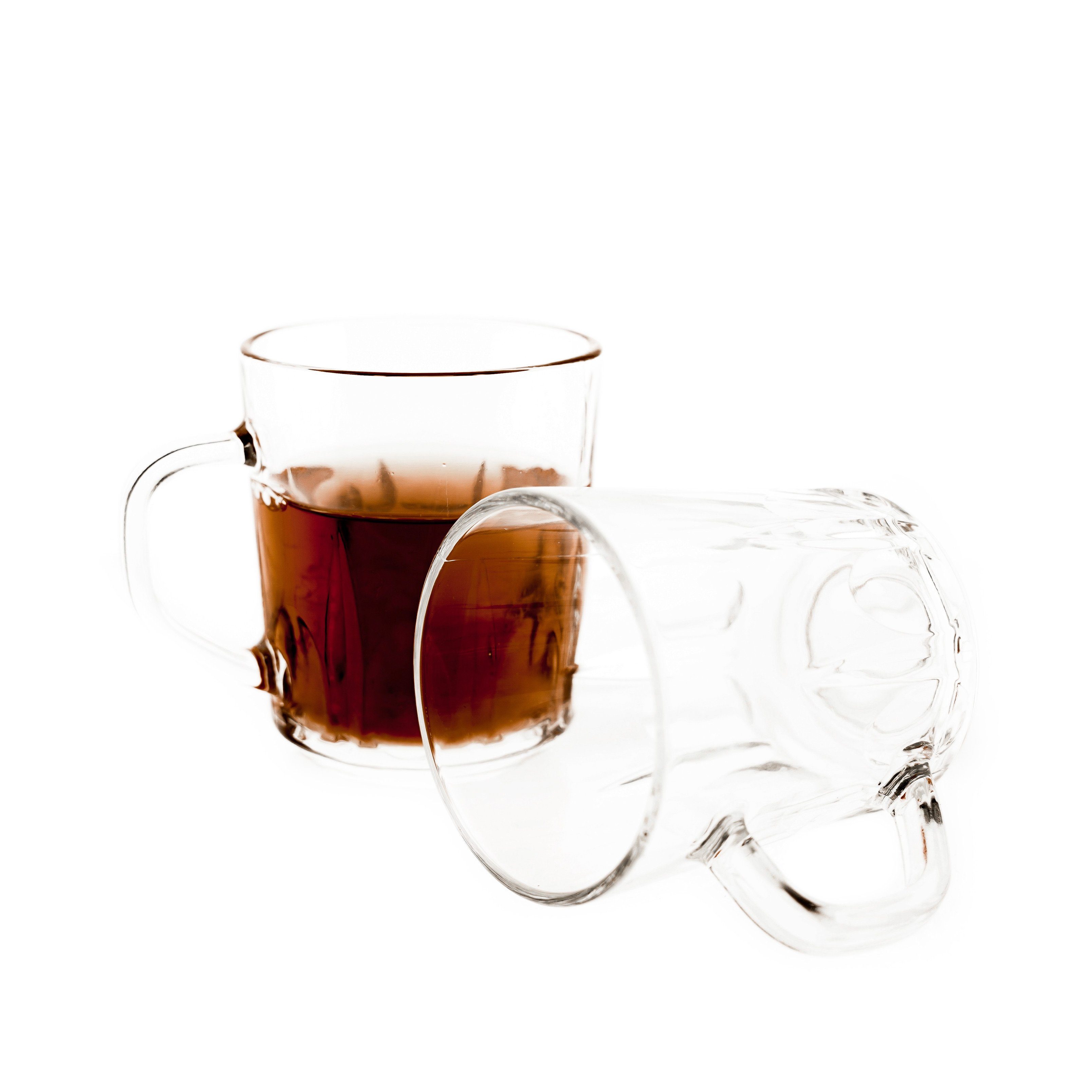 Teeglas Gözde 6 Tlg. Gläser-Set für Tee, Kaffee mit Muster Transparent 230 ml