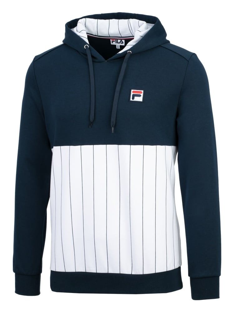 Fila Kapuzenpullover (Hoodie) Misha Stripes peacoatblau/weiss Herren