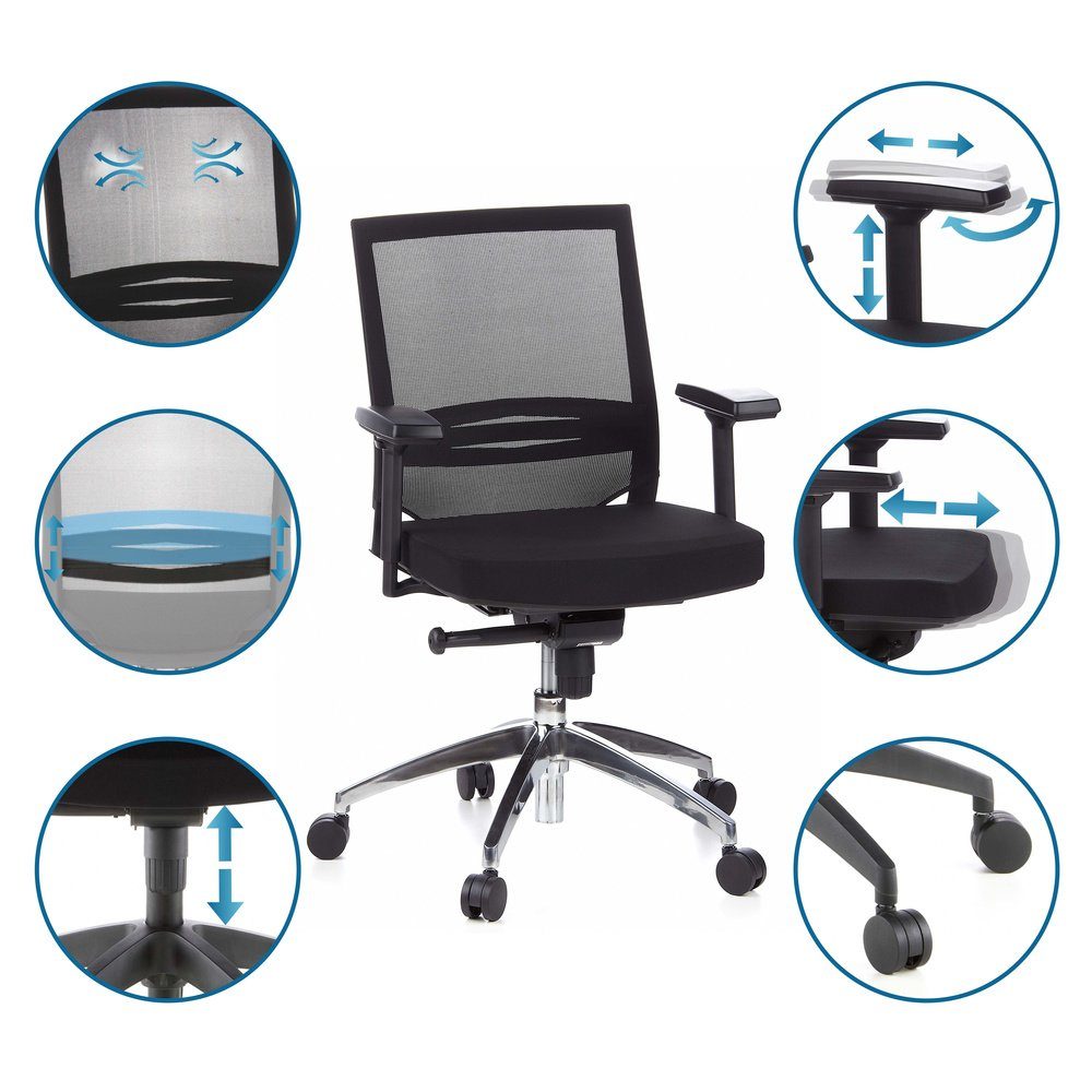 hjh OFFICE Drehstuhl »Profi Bürostuhl PORTO PRO Stoff« (1 St), ergonomisch