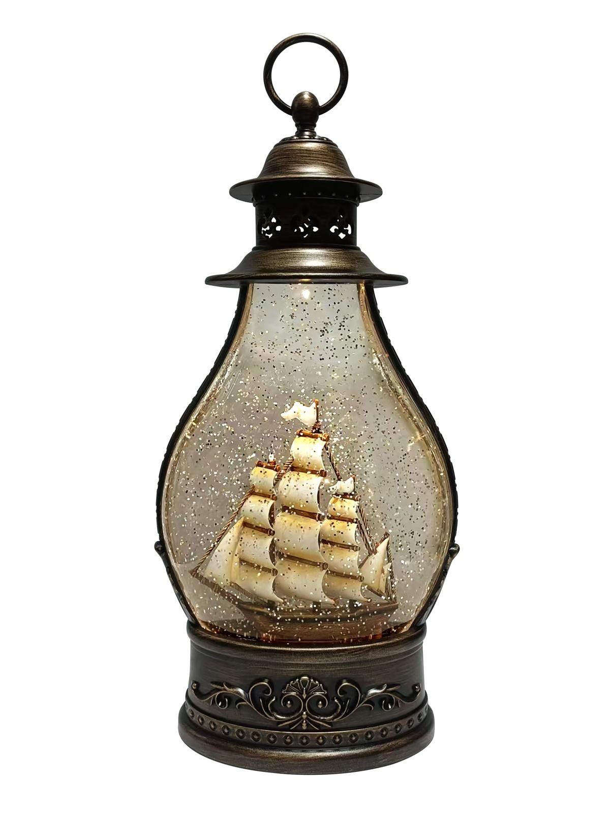 Musicboxworld Spieluhr Laterne mit Segelschiff