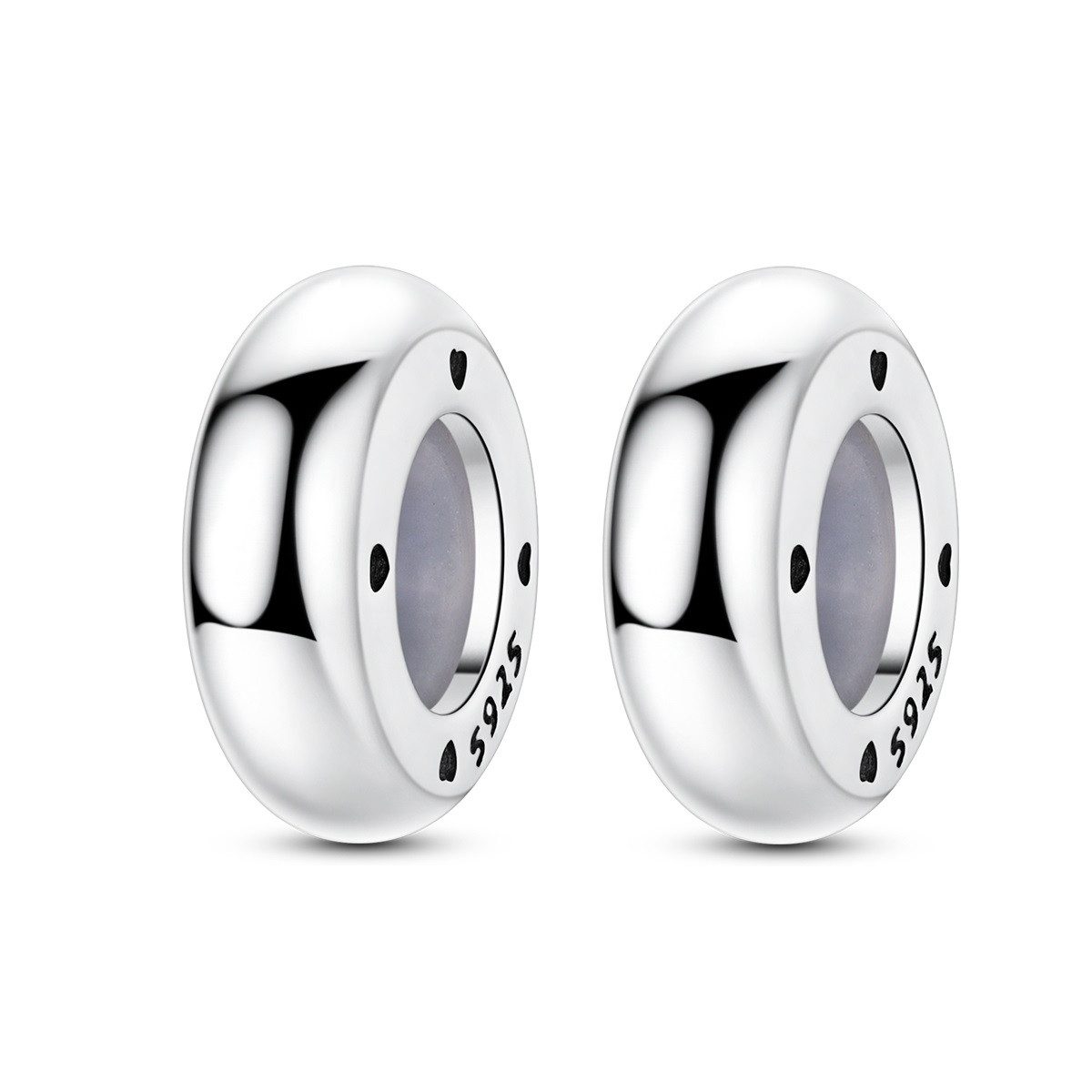 PANDACHARMS Bead Große Silber Stopper mit Herzen für Armband, mit Silikonke günstig online kaufen