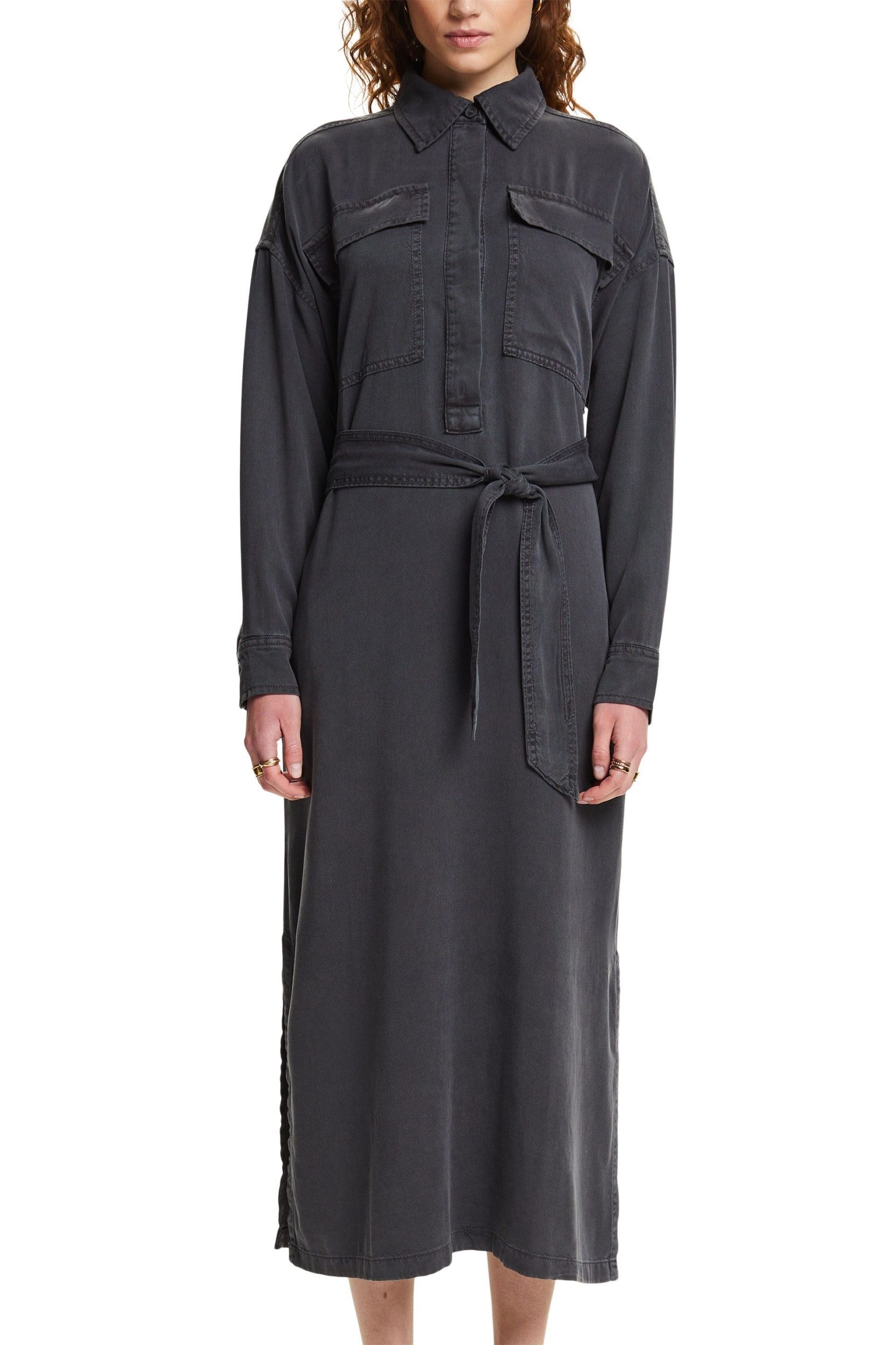 Esprit Chiffonkleid TENCEL SHIRTDRS