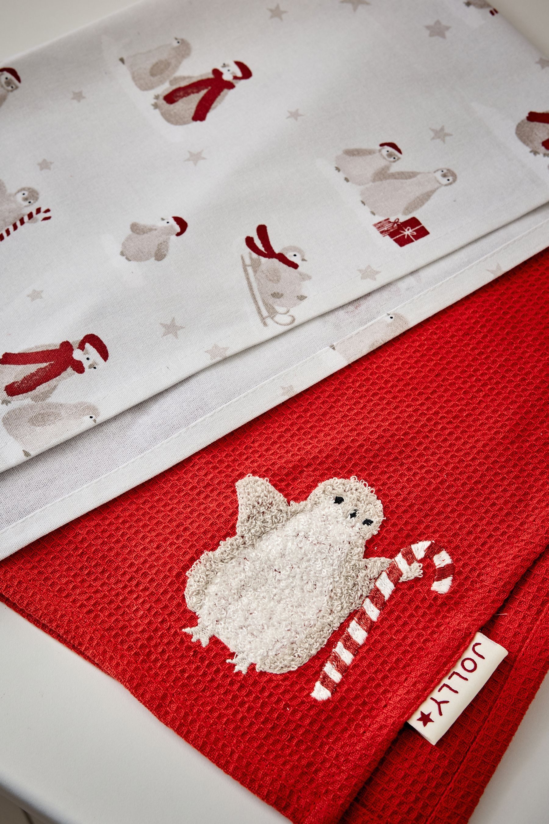 Next Geschirrtuch Geschirrtücher, Weihnachtspinguine, 2er-Set, (2-tlg)