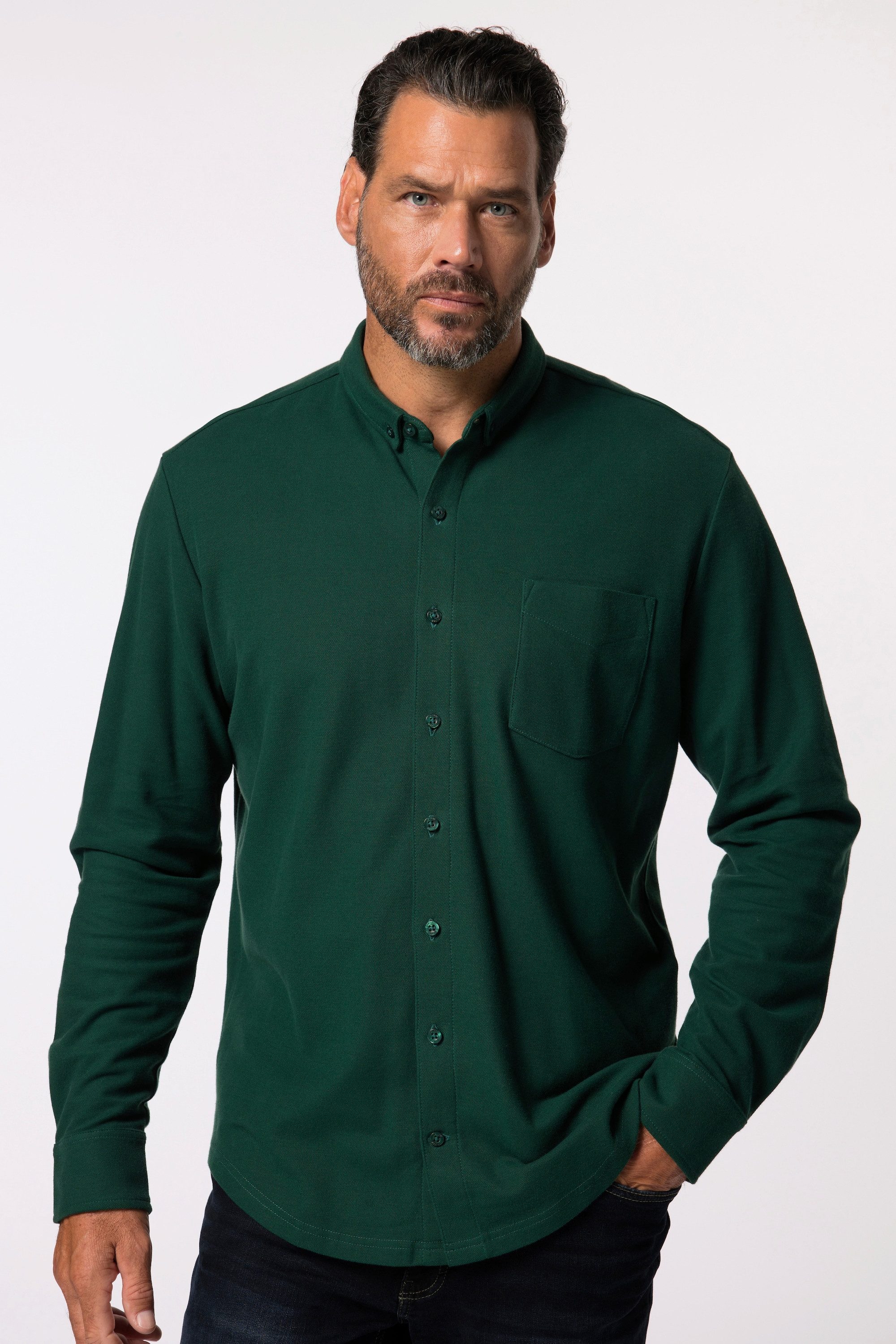 JP1880 Businesshemd JP 1880 Piquéhemd Langarm günstig online kaufen