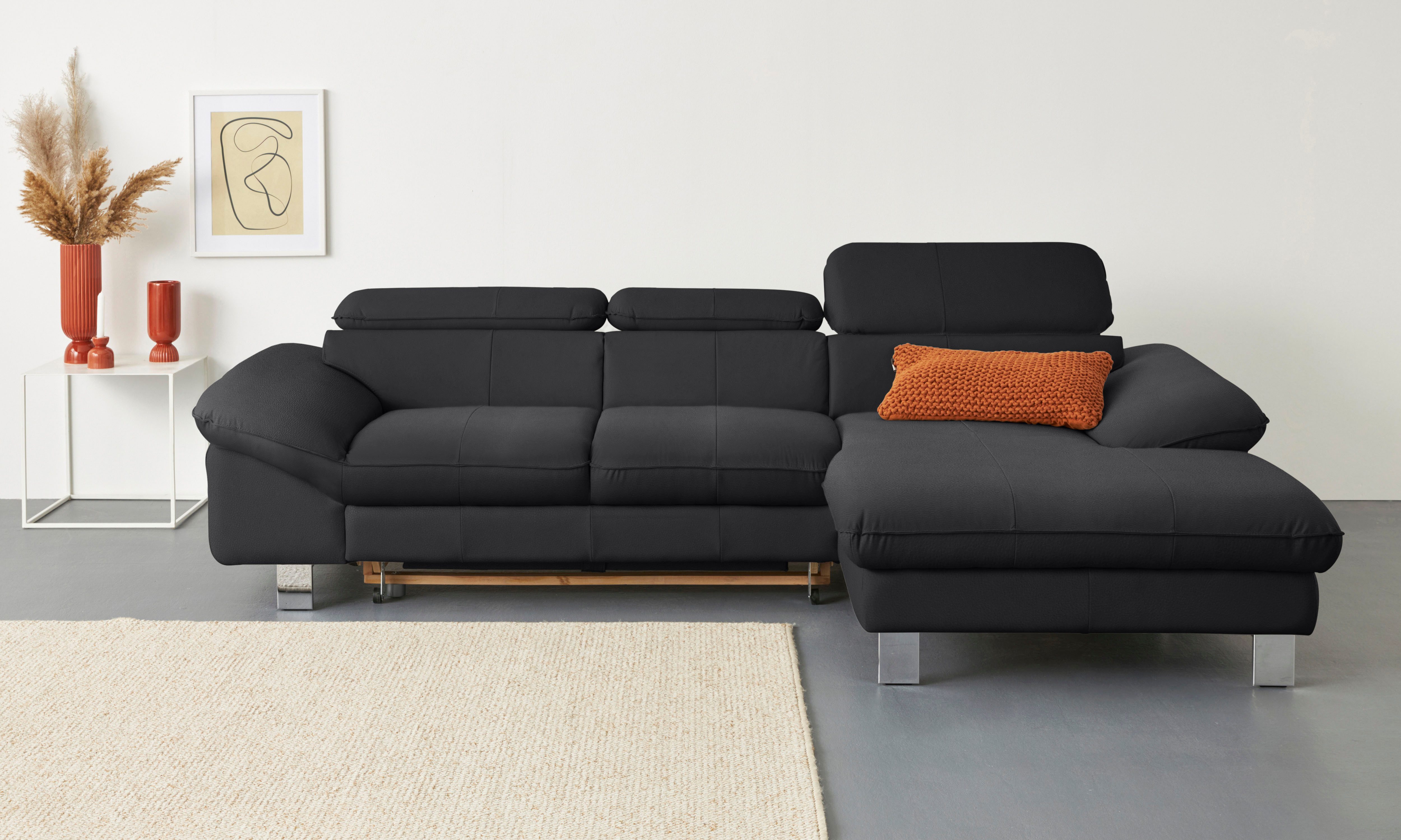 COTTA Ecksofa Driver L-Form, mit Kopfteilverstellung, wahlweise mit Bettfunktion & Bettkasten