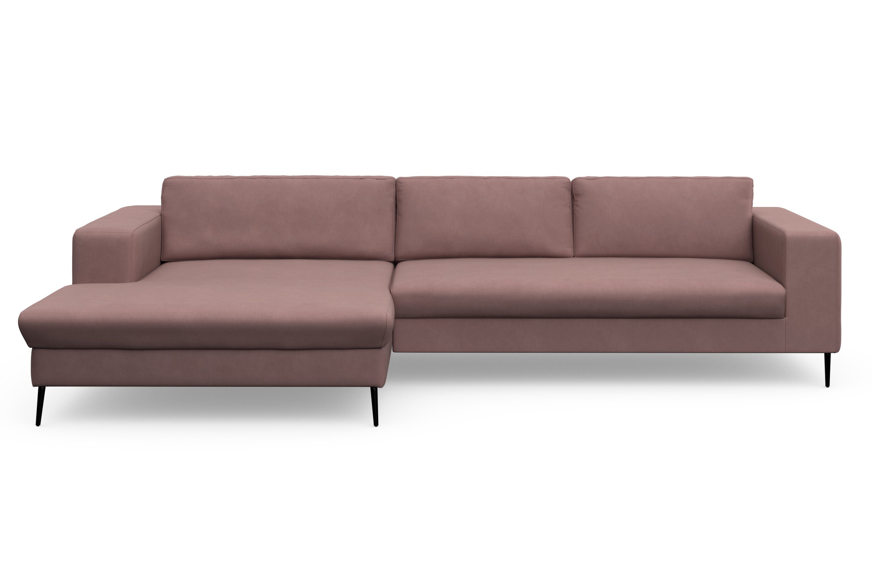 DOMO collection Ecksofa Modica, zeitlos und elegant, L-Form, Auch in Cord, Fußhöhe passend für gängige Saugroboter!