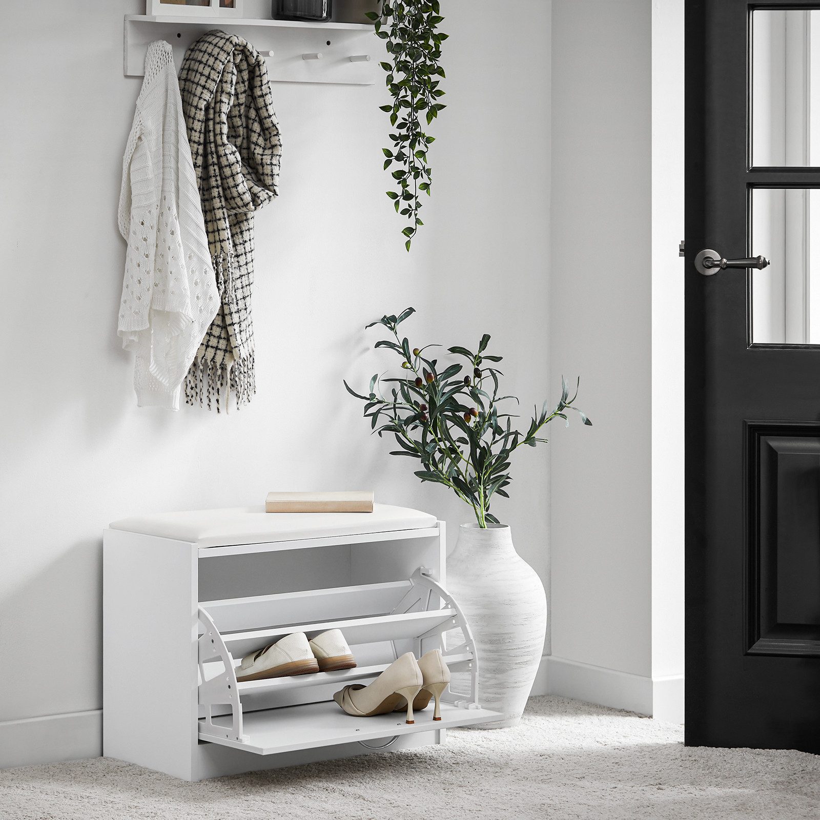 SoBuy Schuhbank FSR16, Schuhorganizer, mit gepolstertem Kissen, für Flur, E günstig online kaufen