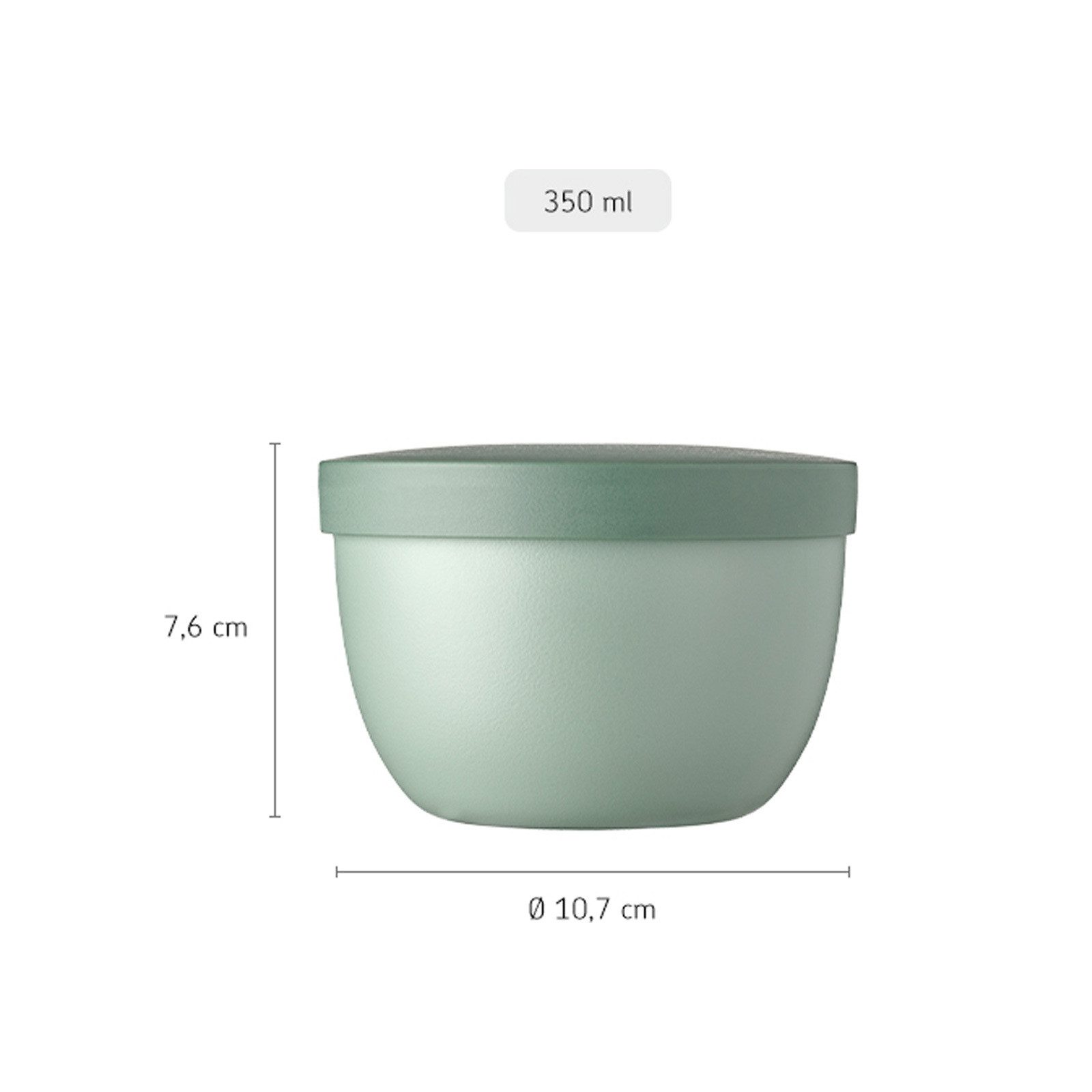 Mepal Lunchbox Ellipse Snackpot 350 ml, Kunststoff, (1-tlg), Spülmaschinengeeignet, Mikrowellengeeignet (ohne Deckel)