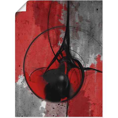 Artland Wandbild Abstrakt in rot und schwarz, Gegenstandslos (1 St), als Alubild, Outdoorbild, Leinwandbild, Poster in verschied. Größen