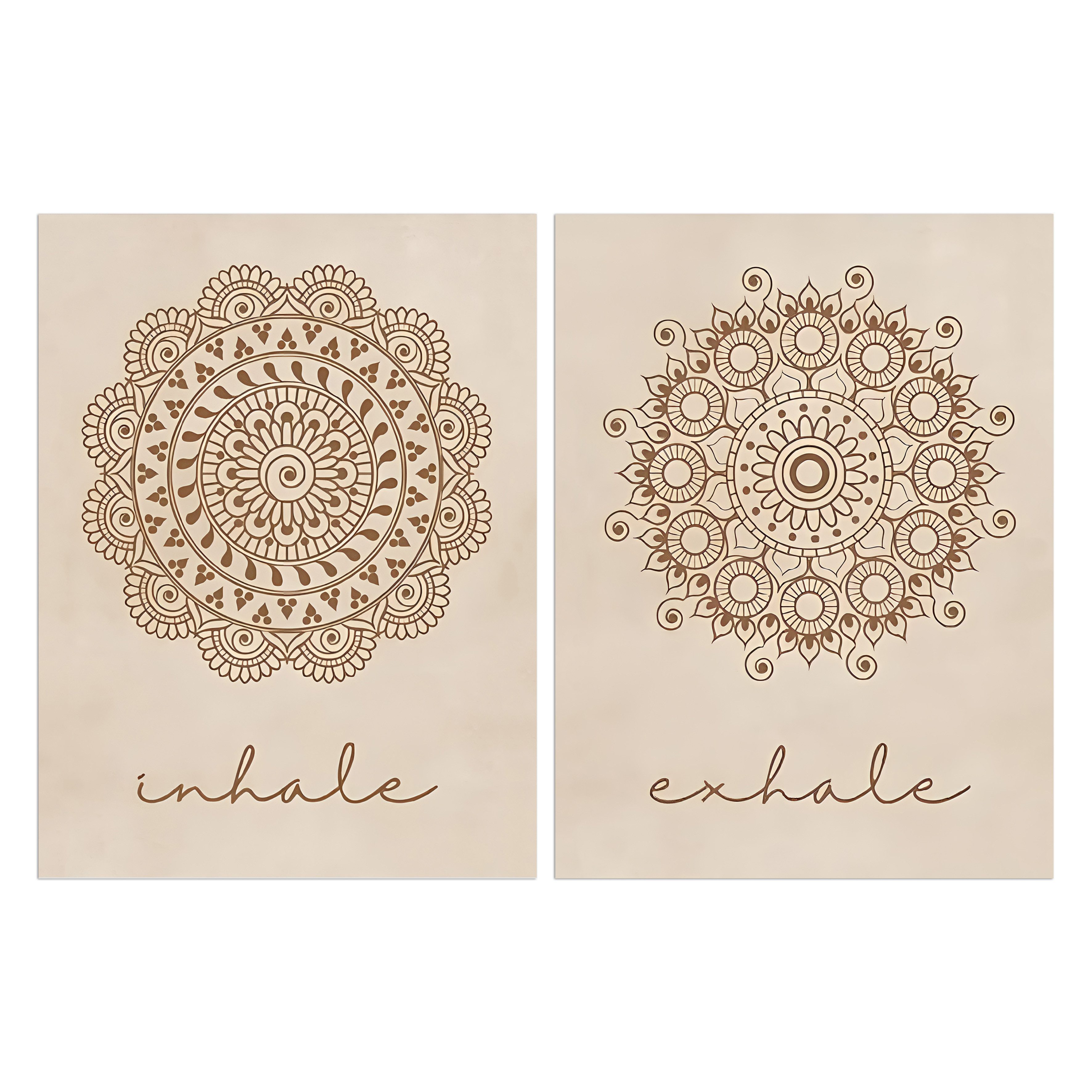 JUSTGOODMOOD Poster Poster Yoga Einatmen Ausatmen günstig online kaufen