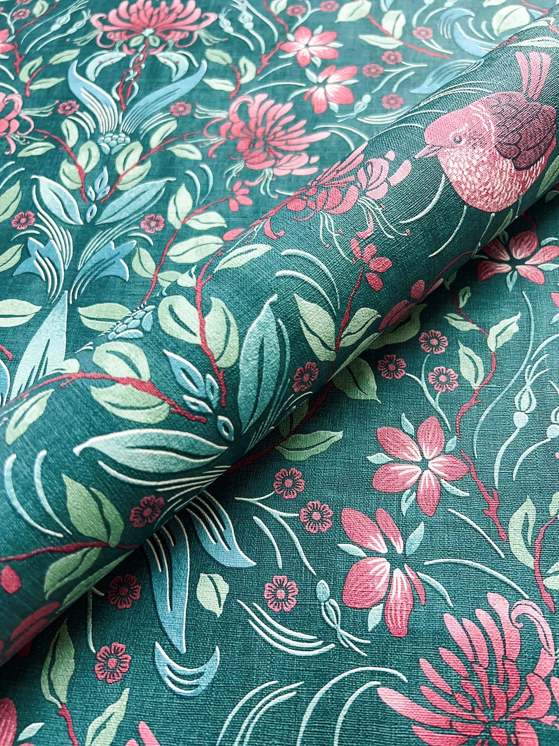 Newroom Vliestapete, Grün Tapete Floral Blumen günstig online kaufen
