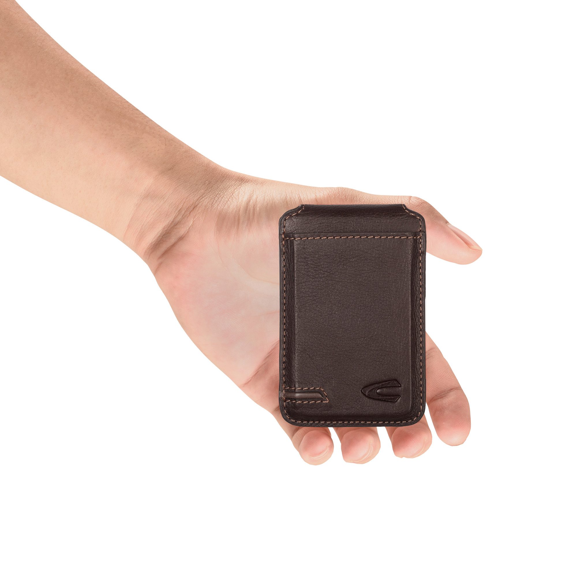 camel active Kartenetui Hill, Herren Geldbörse mit innovativem Kartenschieber