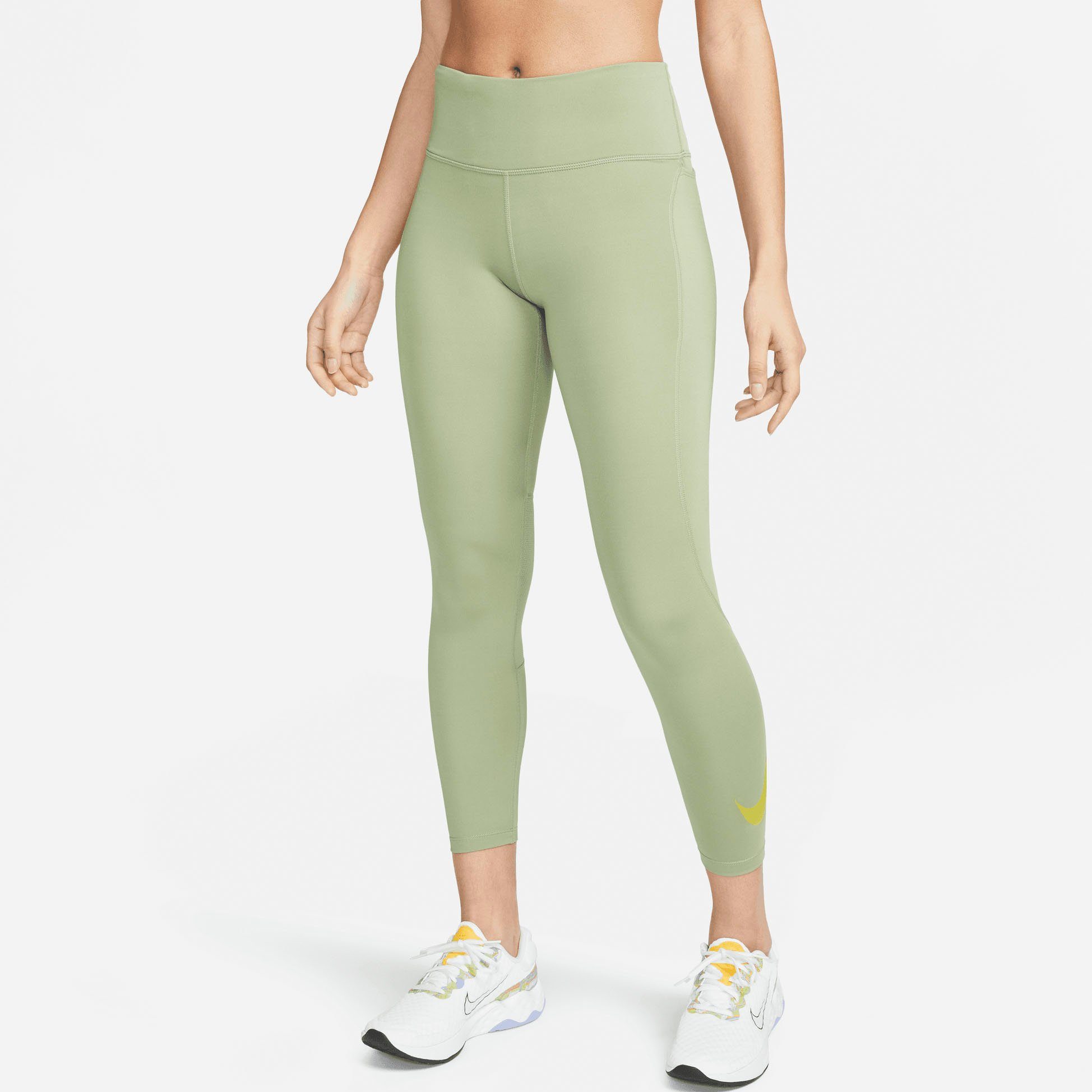 Nike Lauftights Dri-FIT Women's Mid-Rise Fast grün Leggings 