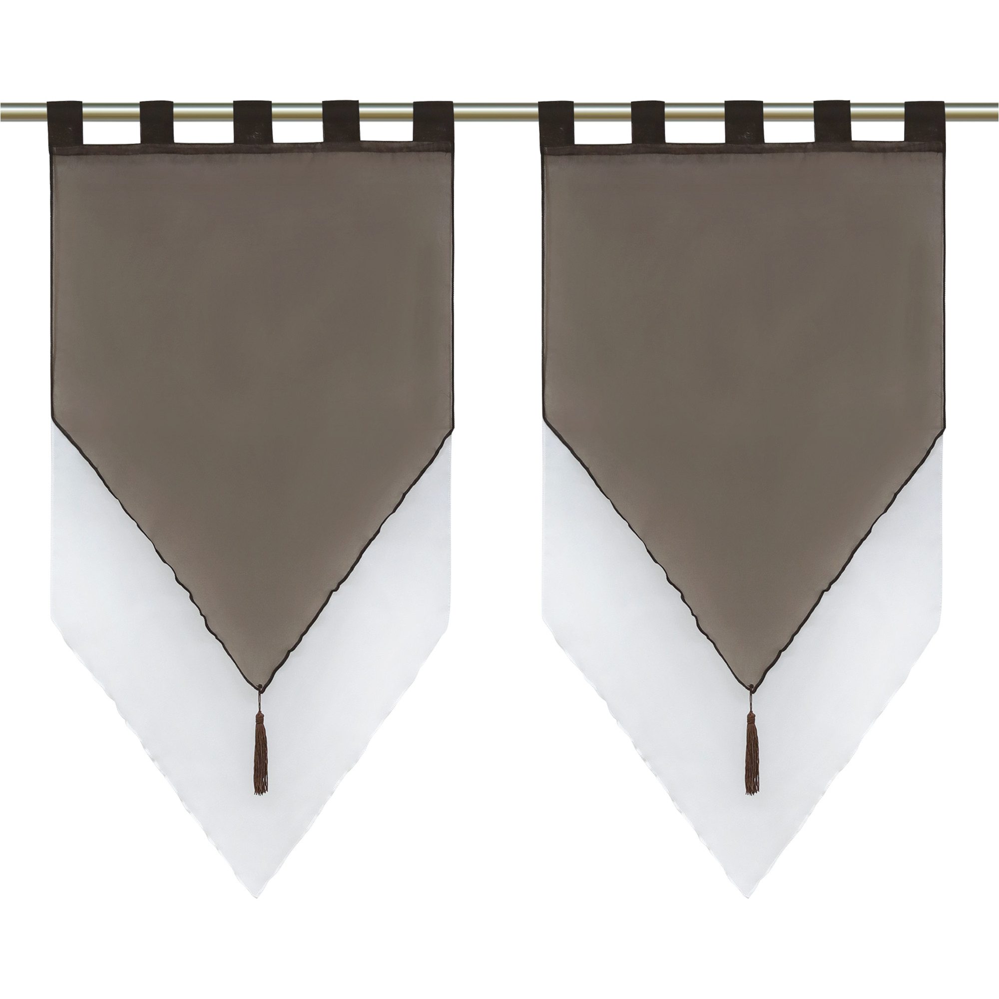 Delien Scheibengardine Lydia (2 St), Schlaufen, mit Quaste Panneaux günstig online kaufen