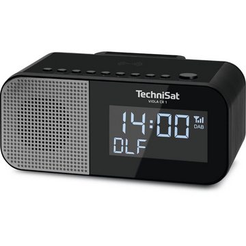 TechniSat VIOLA CR 1 D TechniSat Wireless Charging Display UKW-Radio Digitalradio (DAB) (DAB+ Digitalradio, Uhr- und Datumsanzeige, Zwei Radiowecktimer möglich)