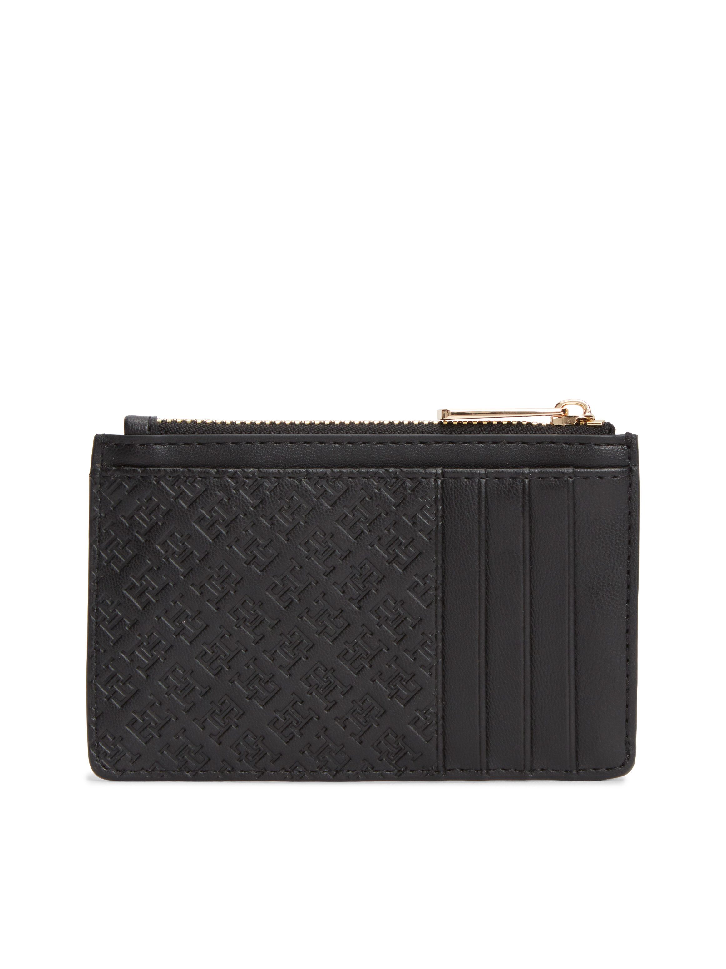 Tommy Hilfiger Kartenetui TH ICON LONG CC HOLDER MONO, Unisex Minigeldbeutel, Portemonnaie mit TH-Schmucklogo