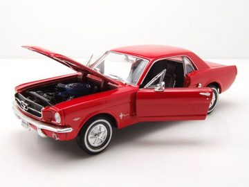 Welly Modellauto Ford Mustang Coupe 1964 1/2 rot Modellauto 1:24 Welly, Maßstab 1:24