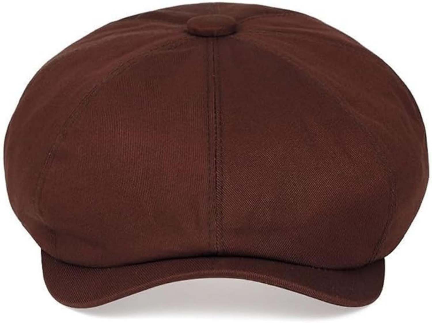 Zaewry Schirmmütze Herren Schiebermütze Damen Baumwolle Newsboy Cap