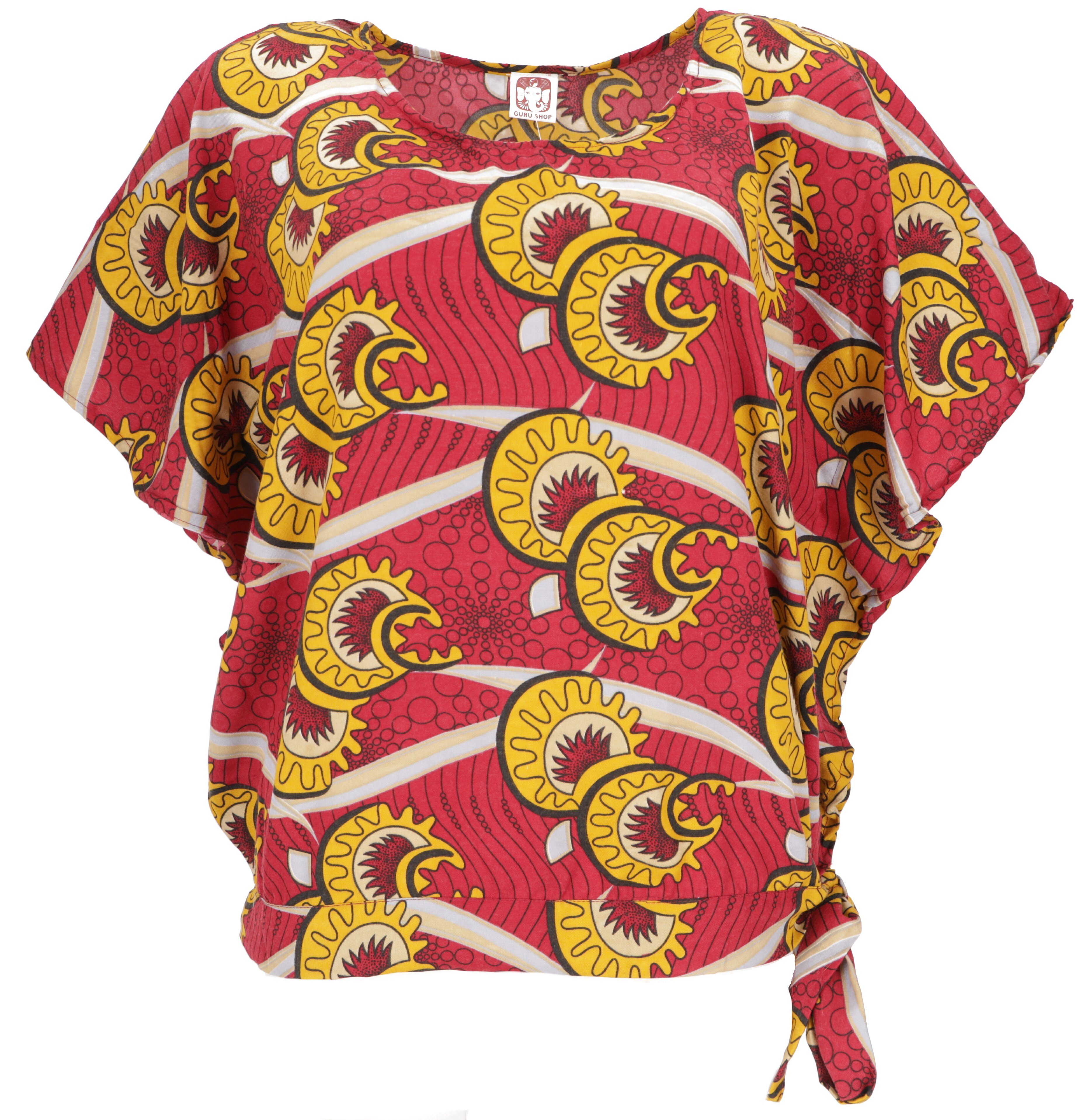 Guru-Shop Longbluse Lockere Sommerbluse mit afrikanischem günstig online kaufen