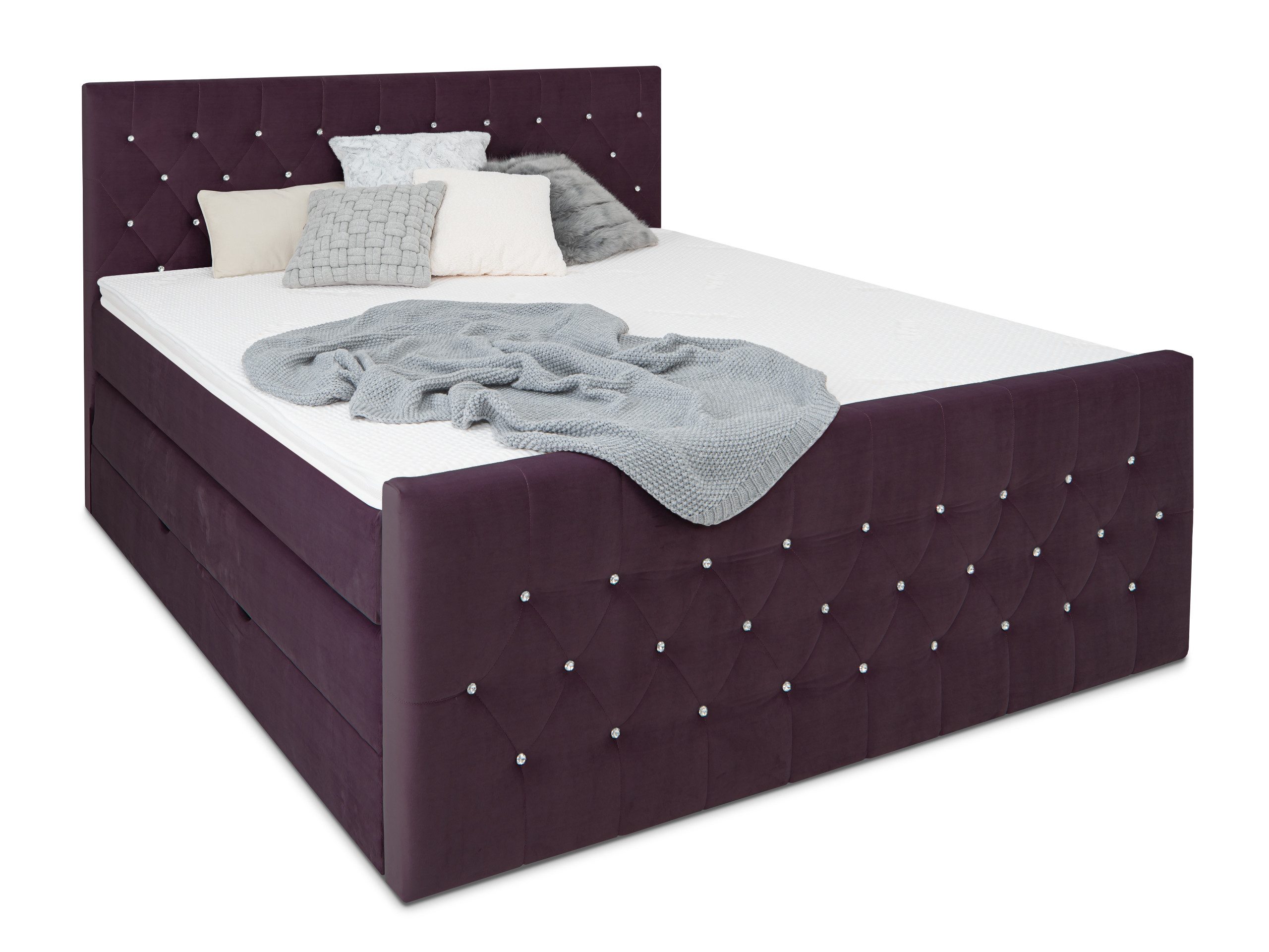 wonello Boxspringbett Sira, mit Bettkasten, Matratzen günstig online kaufen