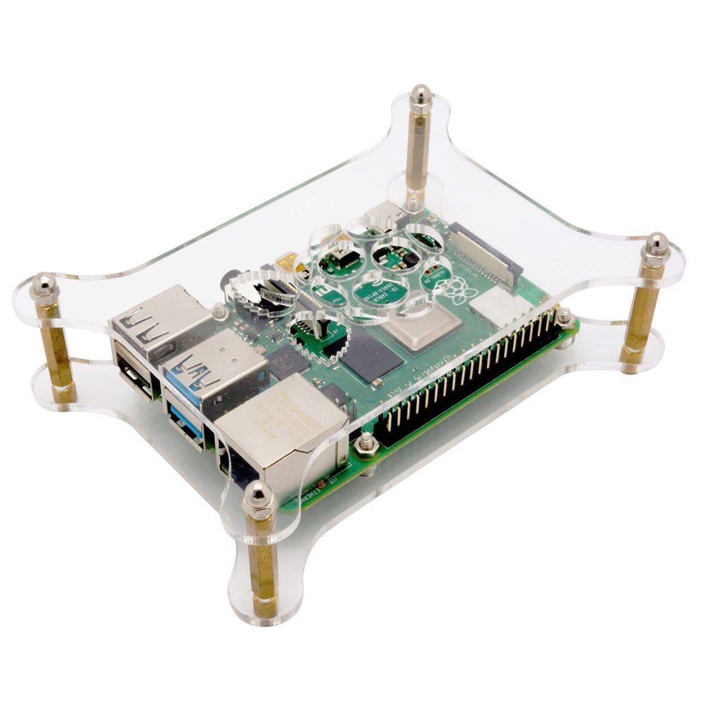 PC-Gehäuse Acryl Layer Gehäuse für Raspberry Pi 4, 3, 2, B+, A+ - transparent