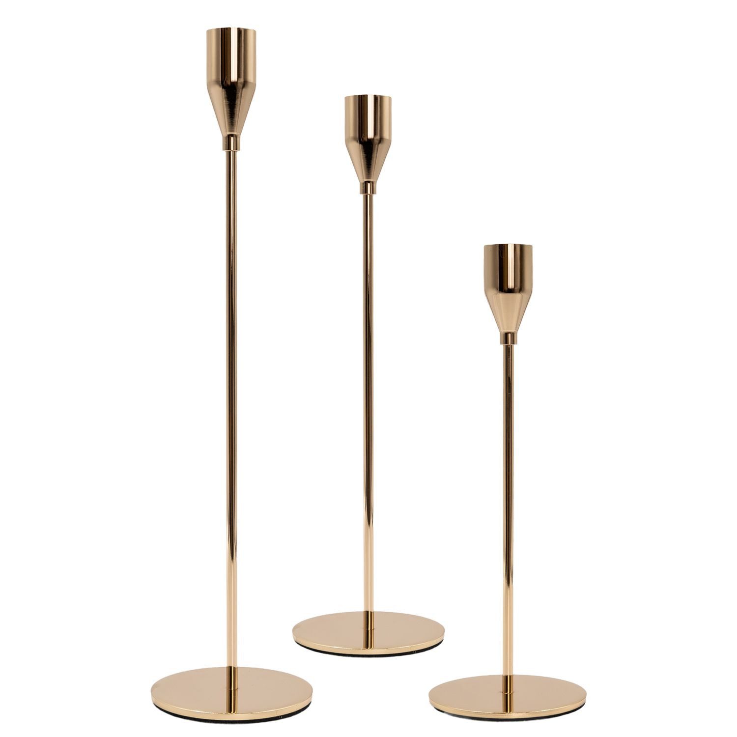 Intirilife Kerzenständer (Set, 3 St), Kerzenständer 3 Set Metall Kerzenhalt günstig online kaufen