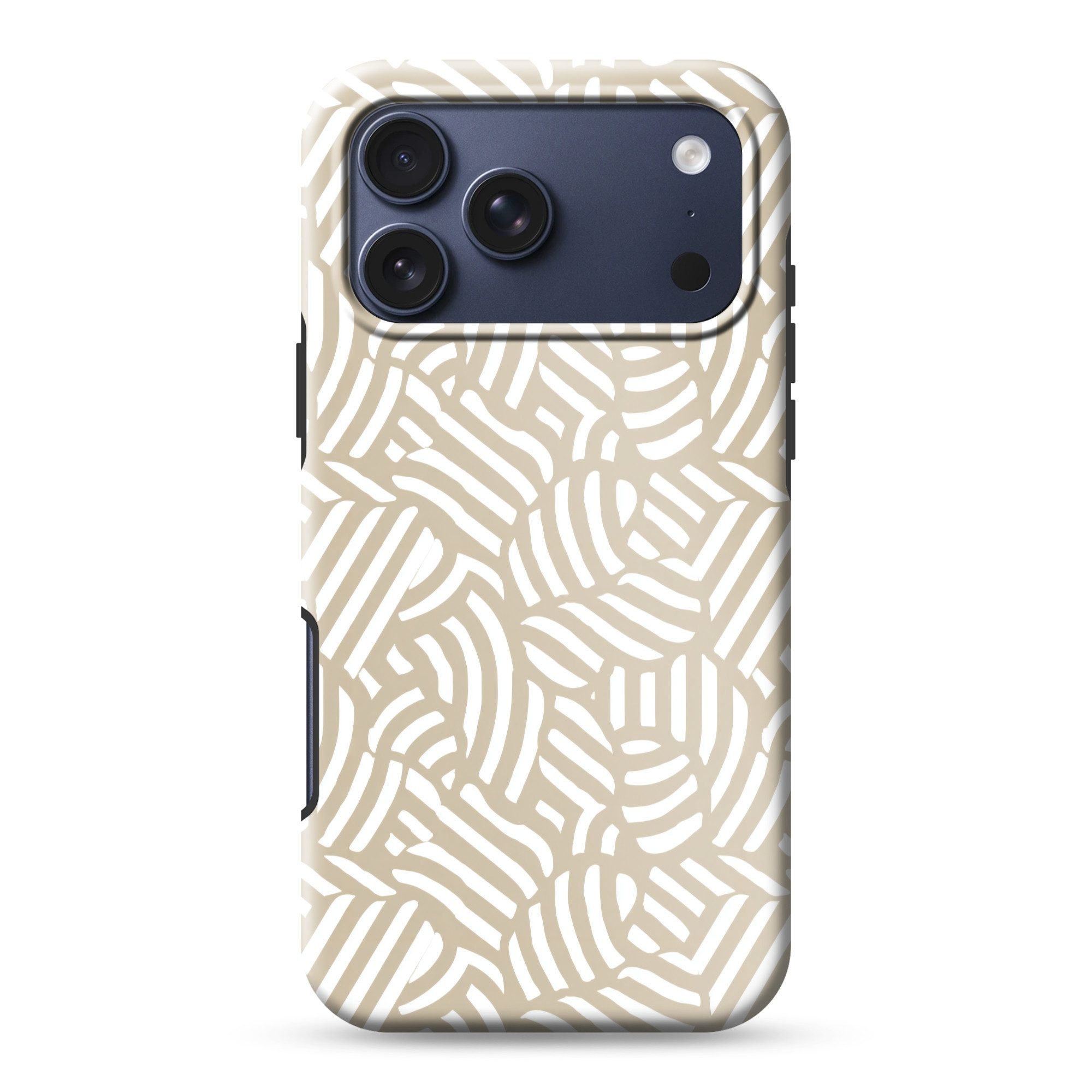 OnlyWow Handyhülle Magsafe für Apple iPhone 17 Pro Max Abstrakt - Modern - Beige, Phone Case, Hardcase, Stoßfest, Schutzhülle
