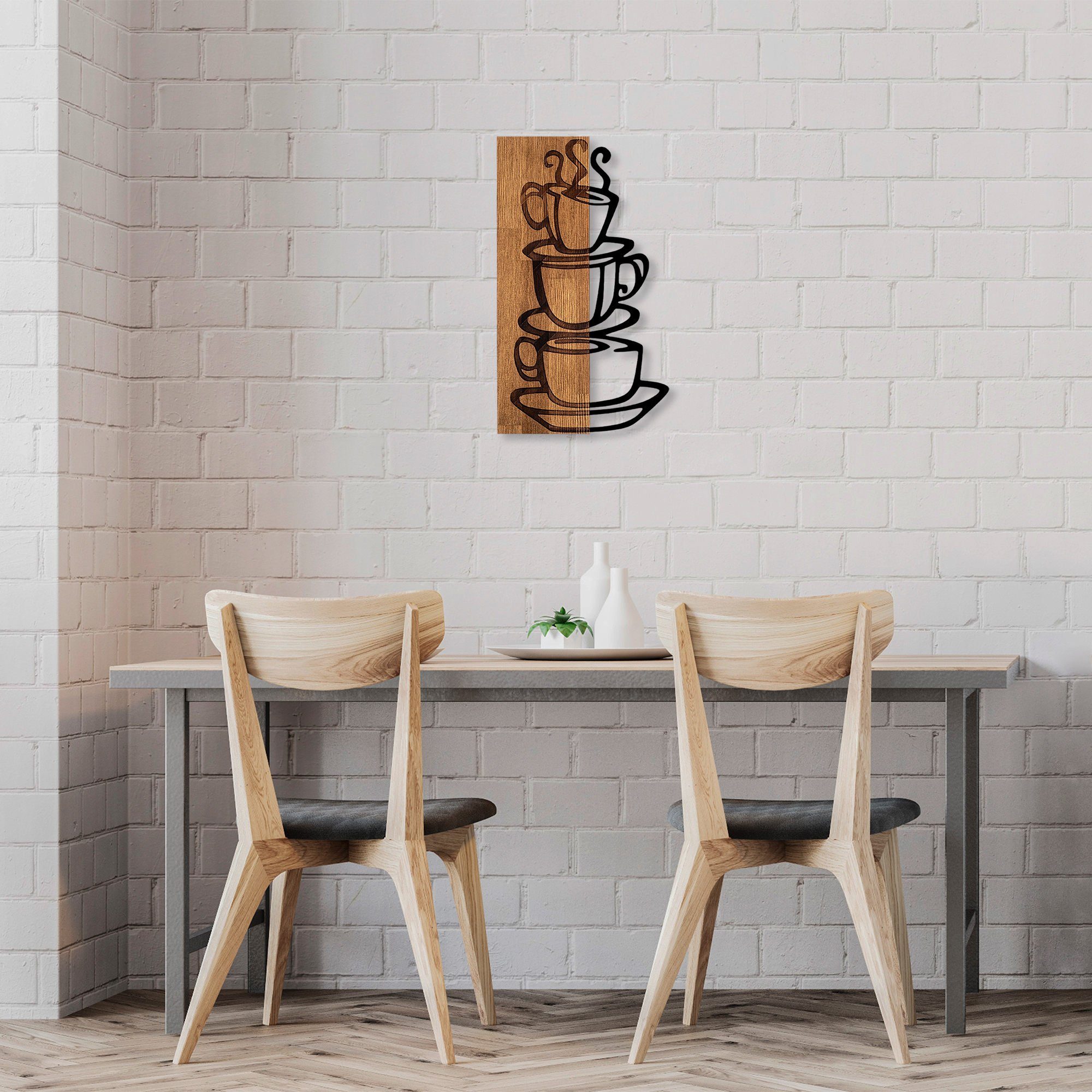 Wallity Wanddekoobjekt 50% WOODEN (Thickness: 3 cm) / METAL (Thickness: 1,5 mm), 34 x 58 cm
