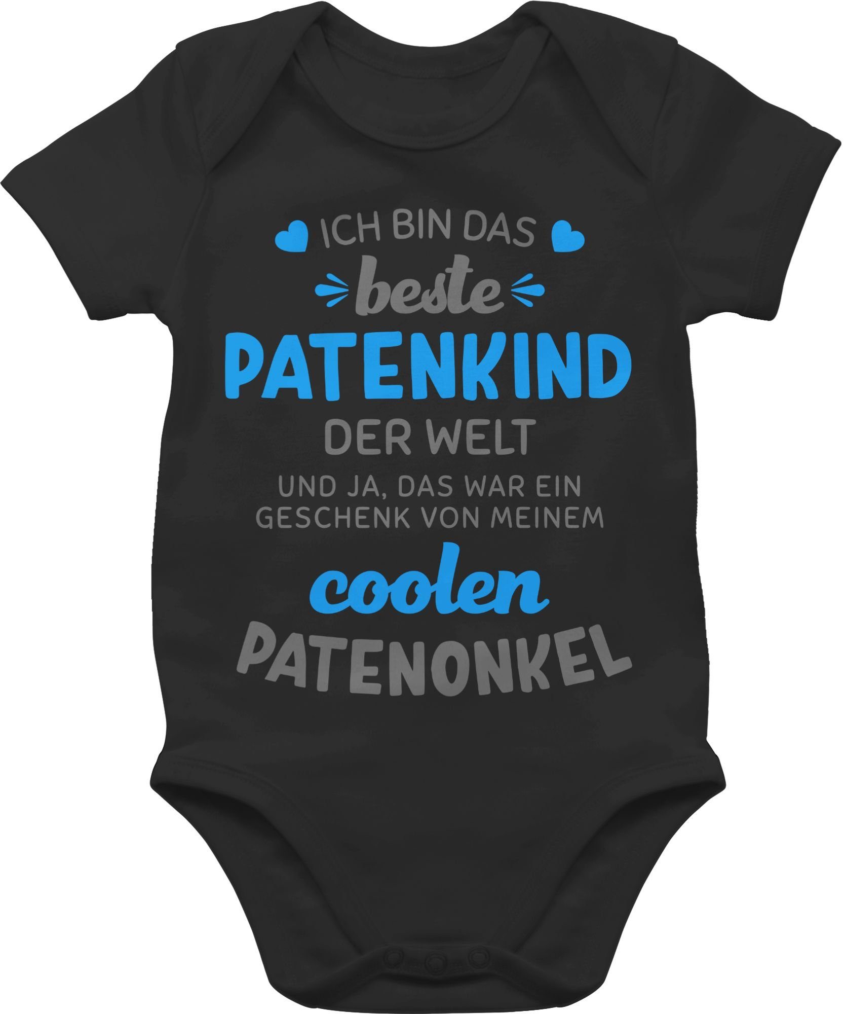 Shirtbody Ich bin das beste Patenkind der Welt grau/blau