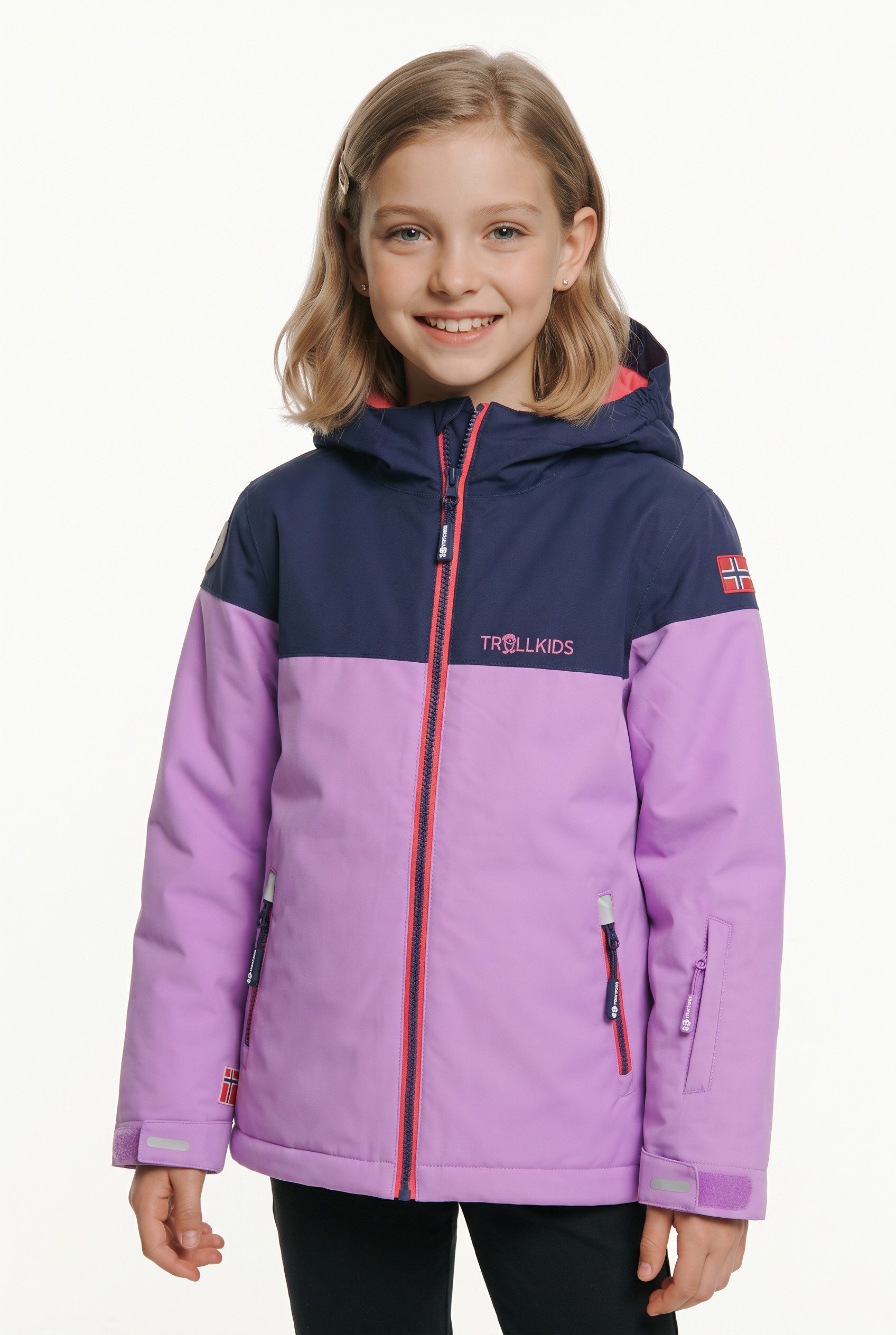TROLLKIDS Winterjacke GIRLS HALLINGDAL JACKET sportlich, aus Polyester, atmungsaktiv, wasserdicht, winddicht
