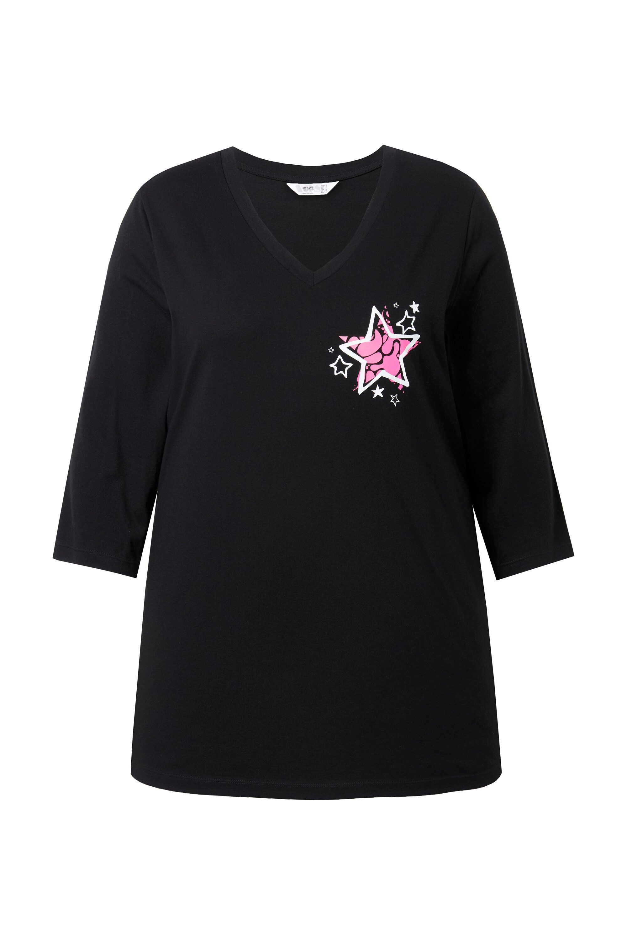 T-Shirt T-Shirt bequeme Passform großer Rücken-Schriftzug