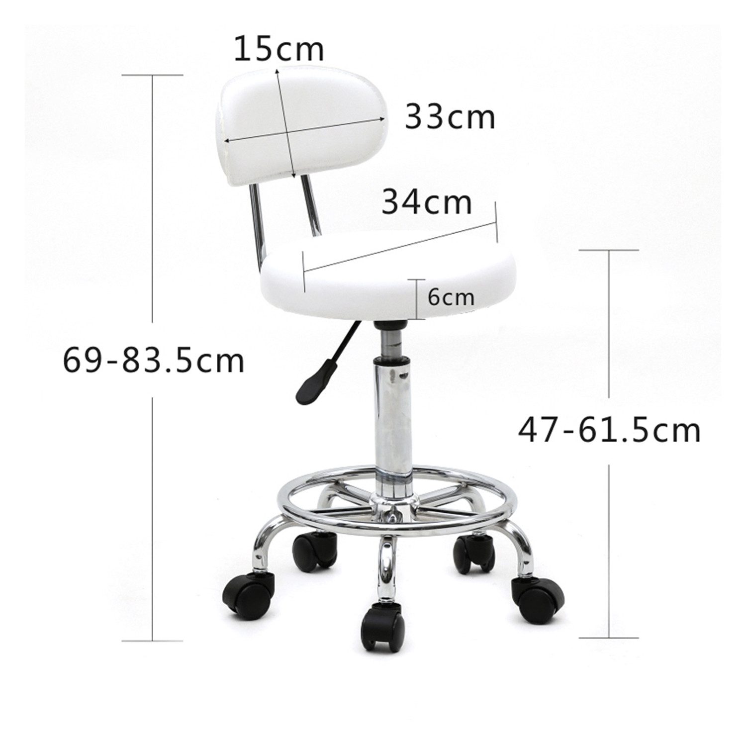 Auledio Drehhocker Ergonomischer mit Rückenlehne Arbeitshocker günstig online kaufen