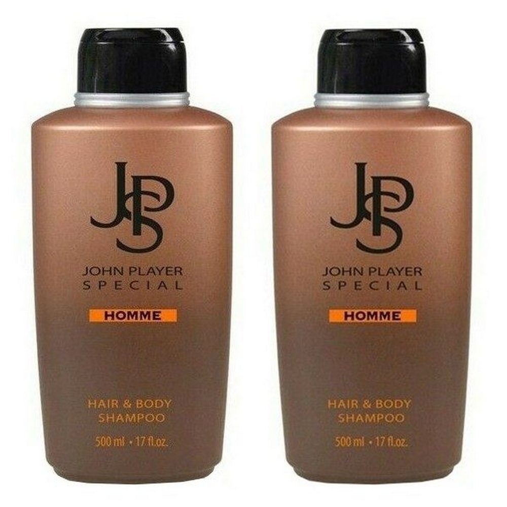 John Player Special Haarshampoo Homme Hair & Body Shampoo 2 x 500 ml, Spar-Set