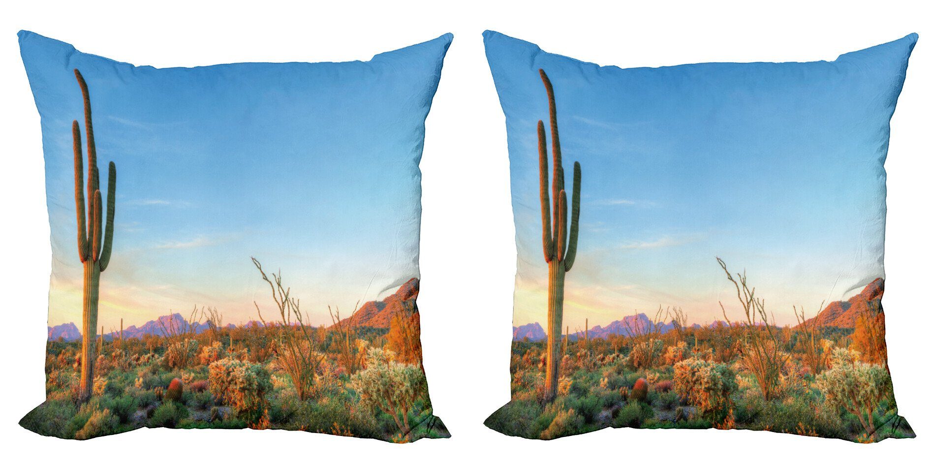 Kissenbezüge Modern Accent Doppelseitiger Sonne der Stück), Digitaldruck, Wüste in Saguaro Kaktus (2 Abakuhaus