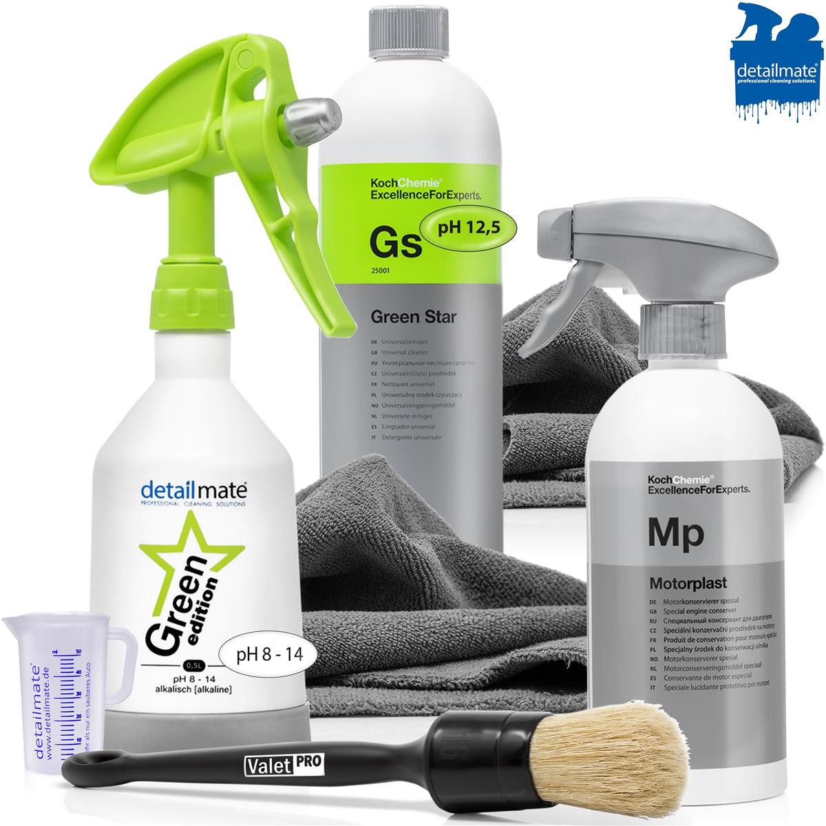 Auto Motor Reinigungs Set Koch Chemie Green Star Motorplast Universalreiniger