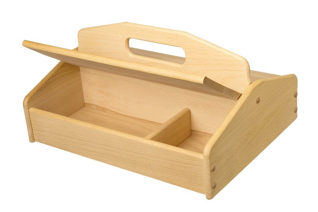 Bürstenhaus Redecker Aufbewahrungsbox Schuhputzkasten, Buchenholz, 41x32x15cm, 20cm hoch (1 St)