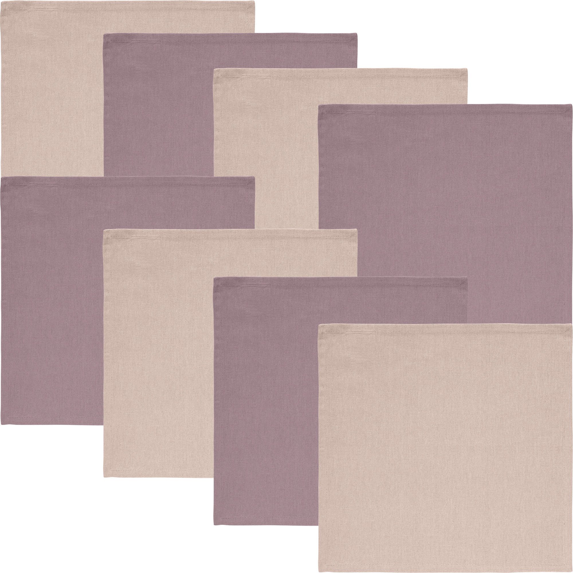 REDBEST Stoffserviette Serviette "Tulsa" 8er-Pack, Baumwolle Uni