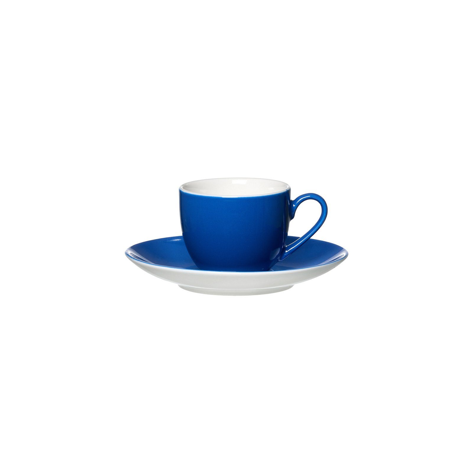 Ritzenhoff & Breker Tasse Doppio Espressotasse mit Untertasse 80 ml, 2-tlg., Porzellan