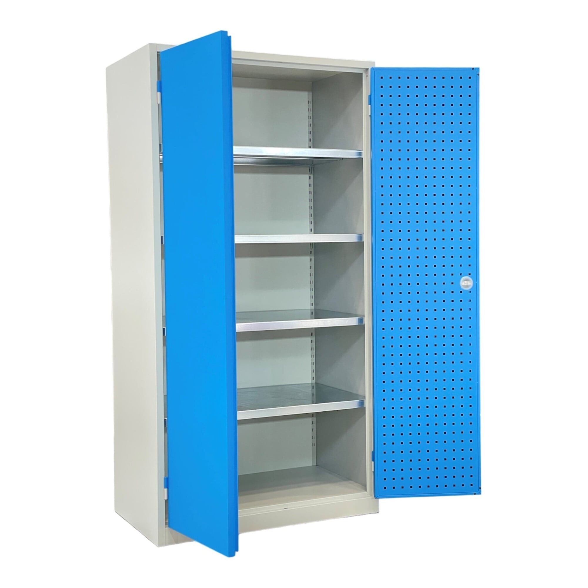 Stier Geräteschrank STIER Werkstattschrank 1940 x 1000 x 600 mm Hellgrau Lichtblau