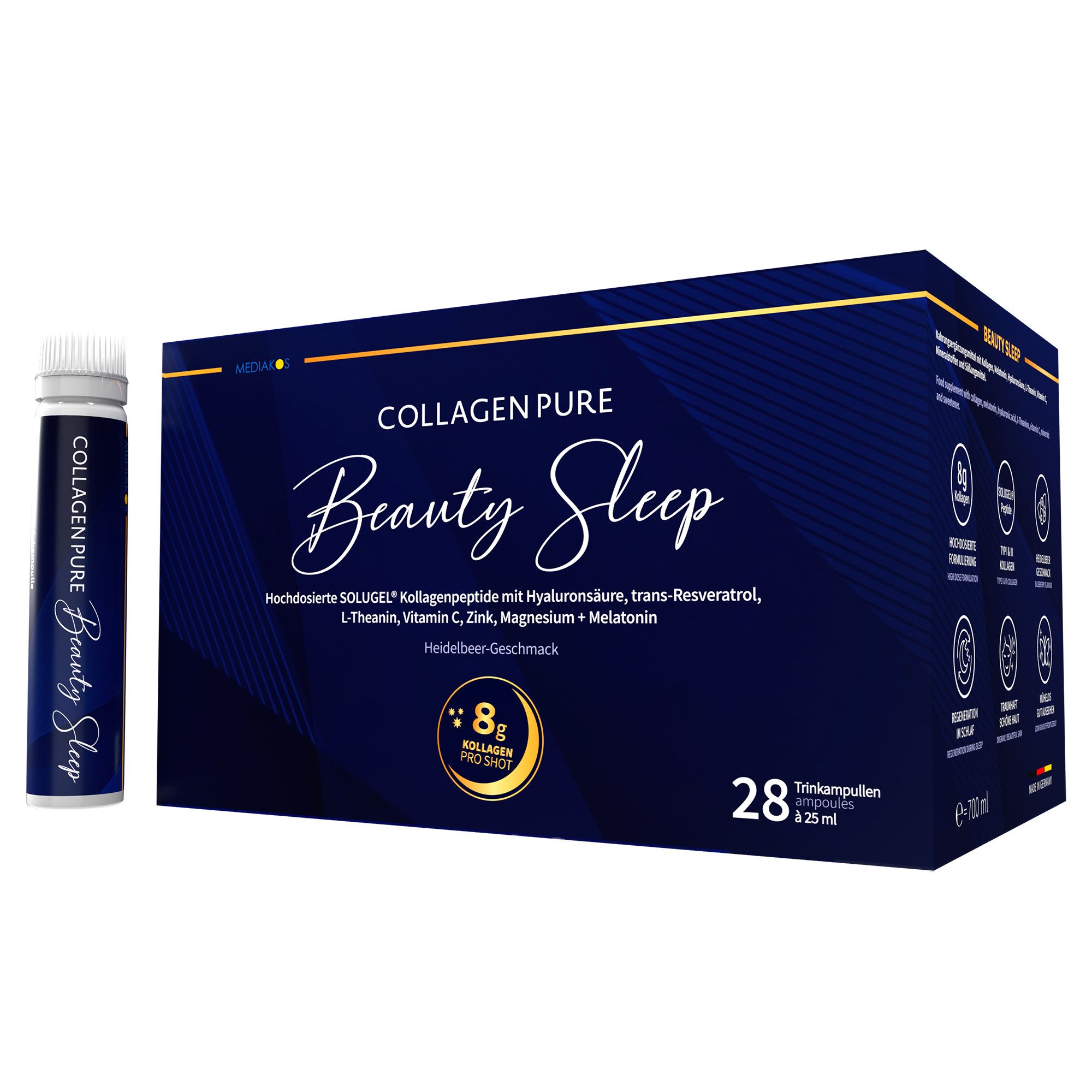 Beauty Sleep mit 8g Kollagen, Melatonin & Hyaluronsäure – Trinkampullen