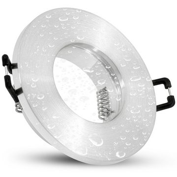 linovum LED Einbaustrahler 10 x Einbaustrahler Rahmen ISASO mit IP65 Wasserschutz in rund, Leuchtmittel nicht inklusive, Leuchtmittel nicht inklusive