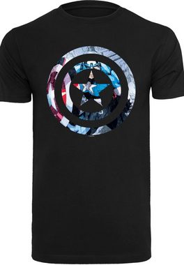 F4NT4STIC T-Shirt Marvel Superhelden Avengers Captain America Montage Symbol Herren,Premium Merch,Regular-Fit,Basic,Logo Print