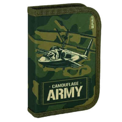Spirit Federtasche Army gefüllt Federmäppchen Stifte Etui Federmappe Camouflage, (27-tlg)