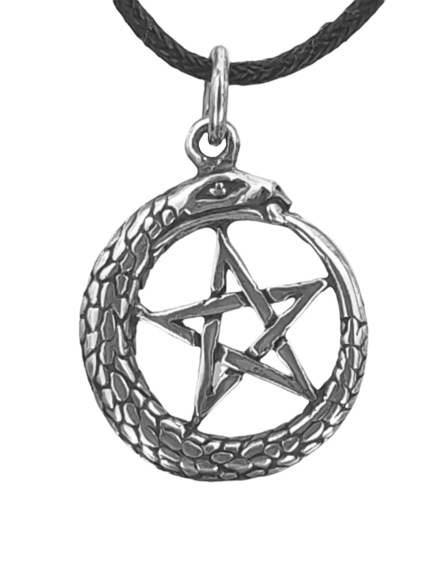 Kettenanhänger Pentagramm 925 Silber Anhänger Zauber Schutz Amulett Weiße Magie