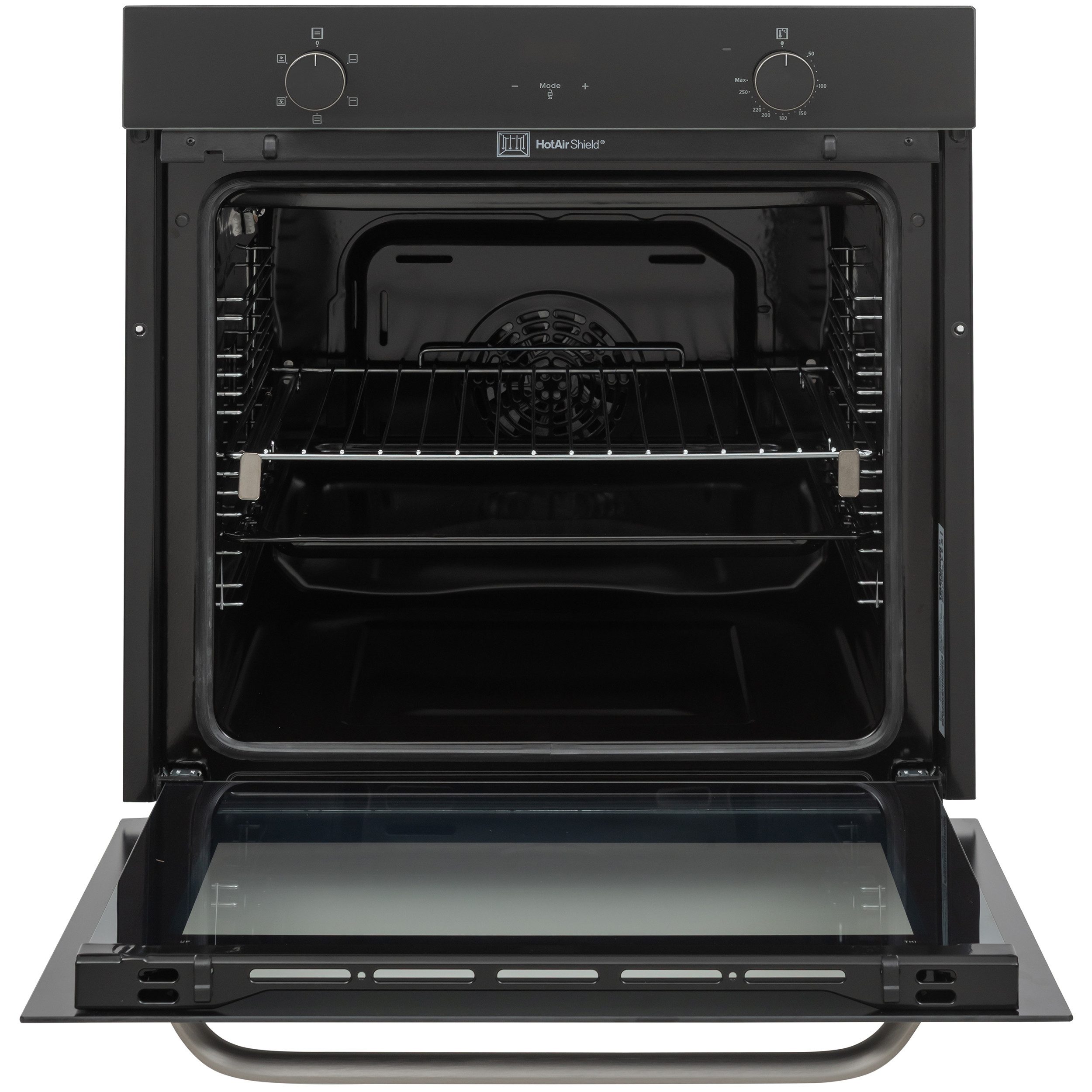 Telefunken Einbaubackofen BOV75HAI, mit Teleskopauszug, Backofen autark ohne Kochfeld, 78 L, 60 cm Einbau Ofen, Hot Air Shield