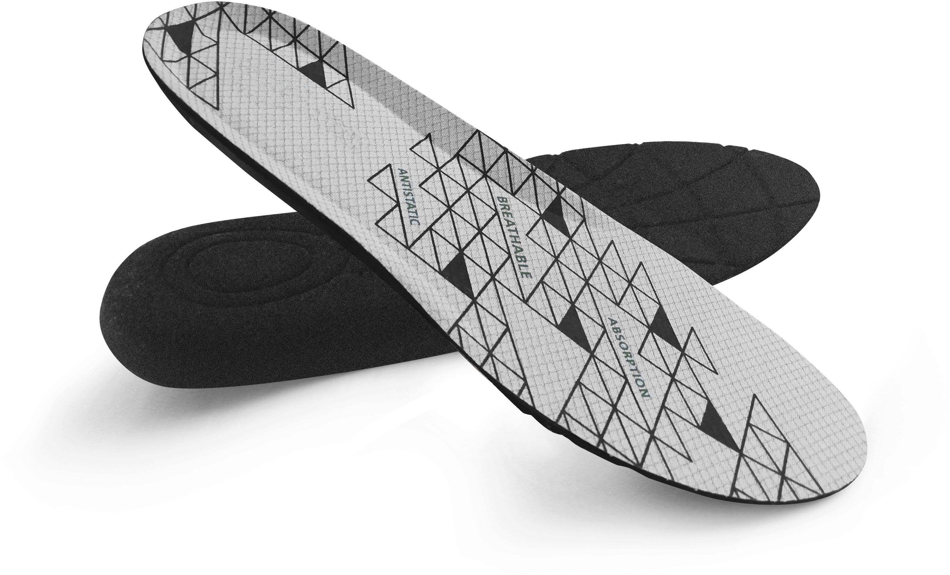 Fußgut Einlegesohlen "Memory-Antibakteriell", gelenkentlastend, schweissabsorbierend (Packung, 2-tlg), Gelenkentlastung, Memory Schaum, Druckentlastung, trockene Füße