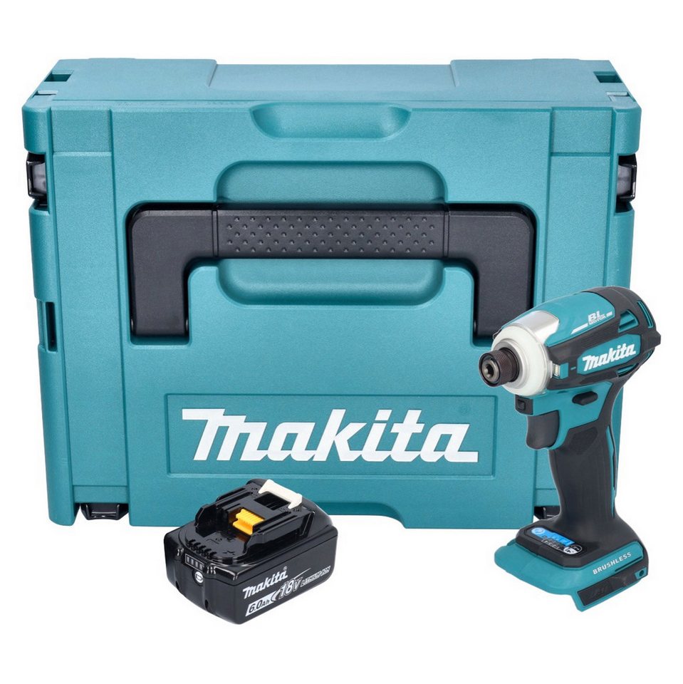 Thumbnail - Makita Akku-Schlagschrauber Makita DTD 172 G1J Akku Schlagschrauber 18 V 180 Nm 1/4" Brushless + 1
