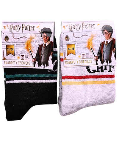 Harry Potter Socken (2-Paar) Lange Socken für Jungen Gr. 23-34