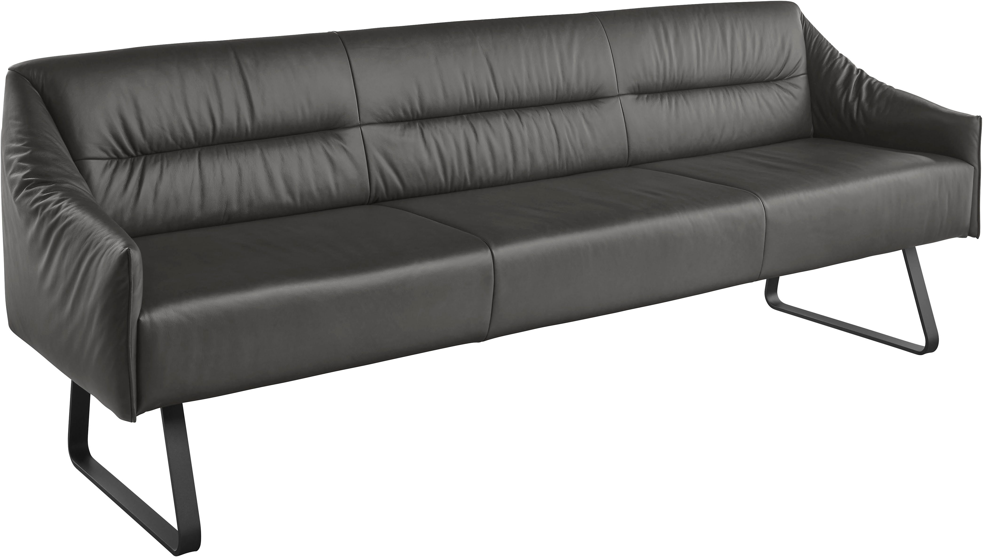 Musterring Essbank JustB! SP500 (1-St), Metallkufe schwarz, verschiedene Farben, Breite 220 oder 250 cm